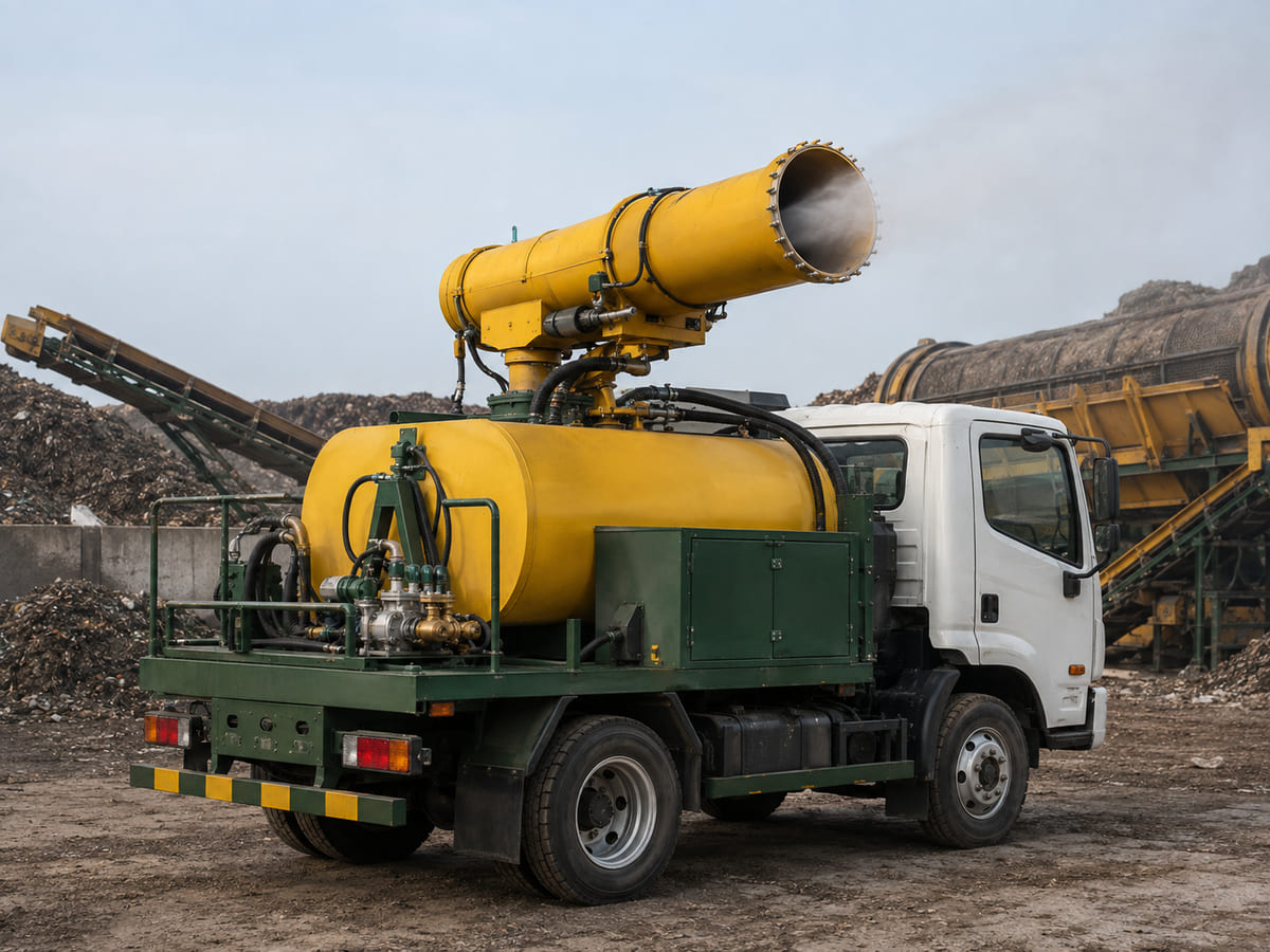 Truck mounted fog cannon dust suppression machine